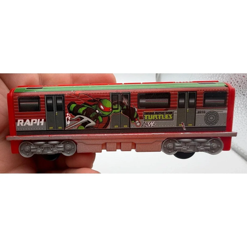 Mixed Toy Train Lot Wooden Magnetic & Plastic TMNT Raphael Subway Car H045